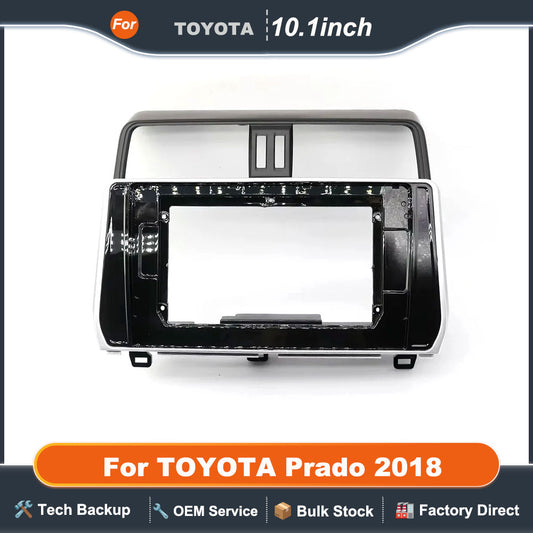 10.1 Inch Car Radio Fascia Frame 2DIN Install Panel Dashboard For TOYOTA Prado 2018