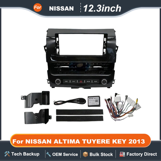 12.3 inch 2 Din Car Audio Frame GPS Navigation Fascia Panel Car DVD Plastic Frame Fascia For 2013 NISSAN ALTIMA TUYERE KEY