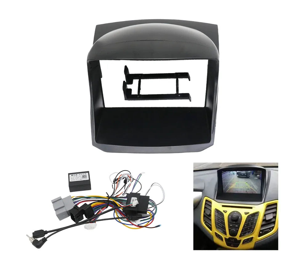 9 Inch For Ford Fiesta 2009-2014 Car Radio Stereo Android MP5 Player Casing Frame 2 Din Head Unit Panel Fascia Dash Cover