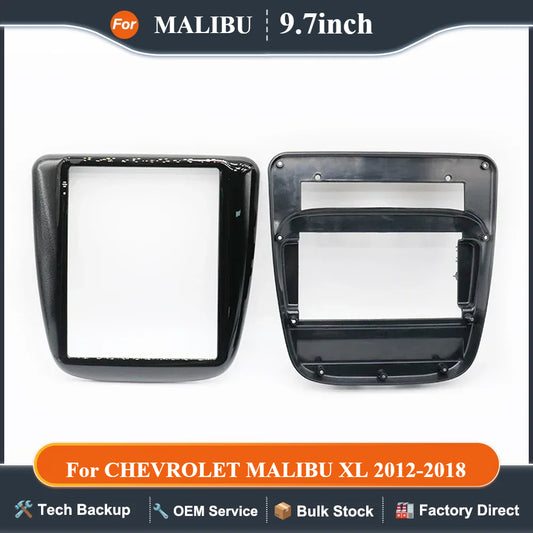 9.7 Inch 2 Din Car Radio Fascias For CHEVROLET MALIBU XL 2012-2018 Tesla Style Multimedia Frame Video Player Navigation Panel