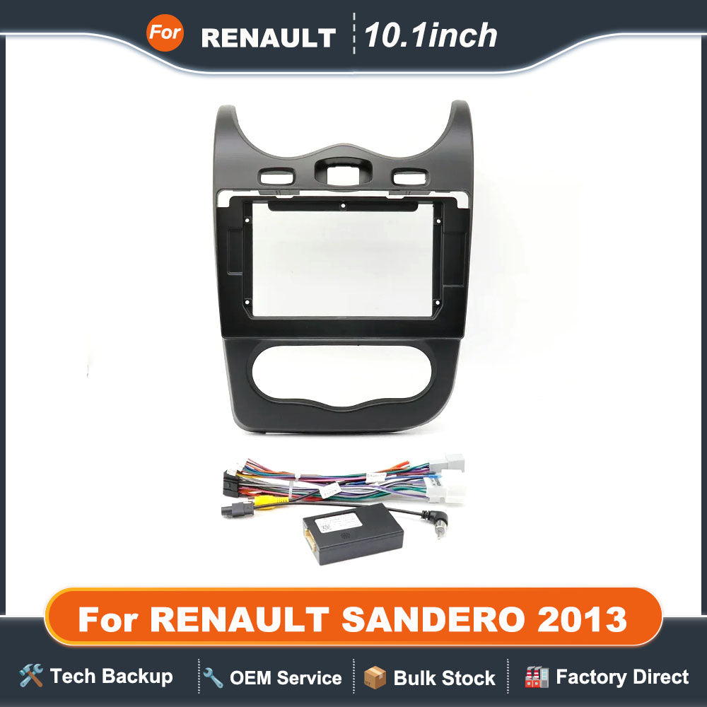For RENAULT SANDERO 2013 10.1INCH Car Radio Fascias Android GPS MP5 Stereo Player 2 Din Head Unit Panel Dash Frame Installation