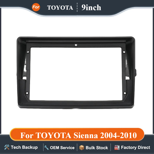 For TOYOTA Sienna 2004-2010 9 Inch Car Radio Stereo 2 Din Head Unit GPS MP5 Android Player Dashboard Fascia Panel Frame Install