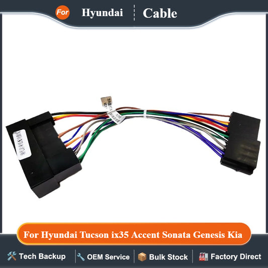 Car Radio Wiring Harness Adapter ISO Connector Cable for Hyundai Tucson ix35 Accent Sonata Genesis Kia Sportage Rio Sorento
