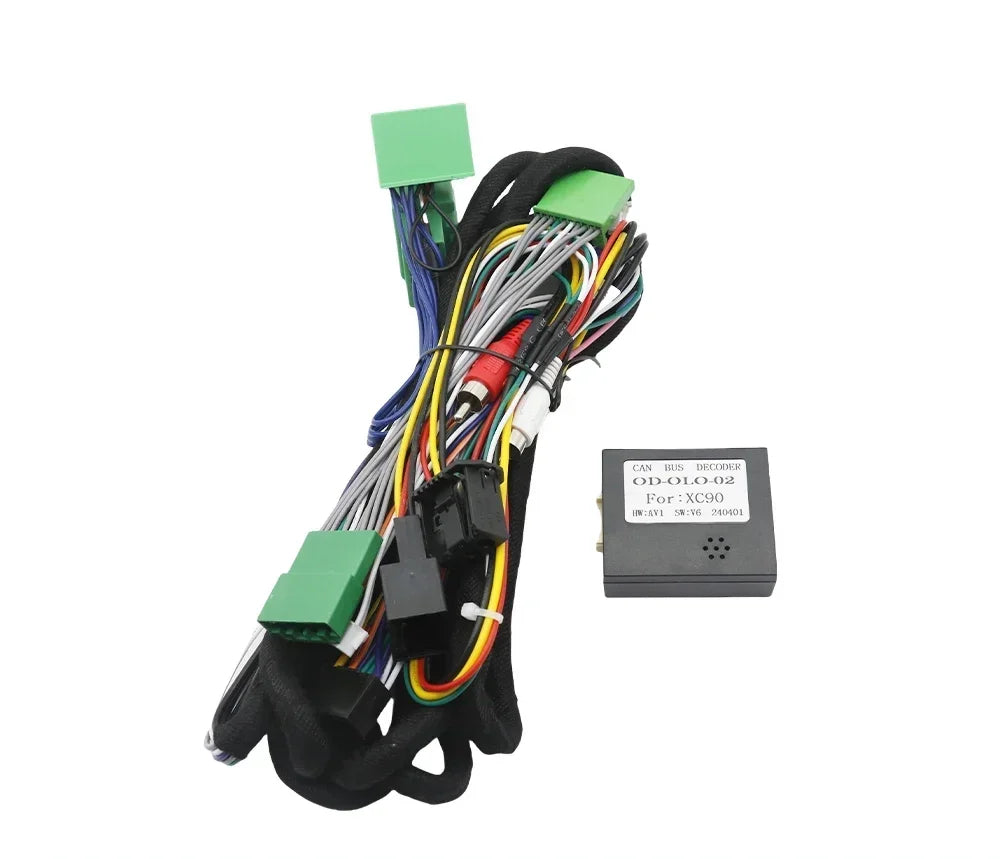 For Volvo XC90  high end s90 v90 cable Car 16Pin Wiring Harness Adapter Canbus Box Decoder Android Radio Power Cable