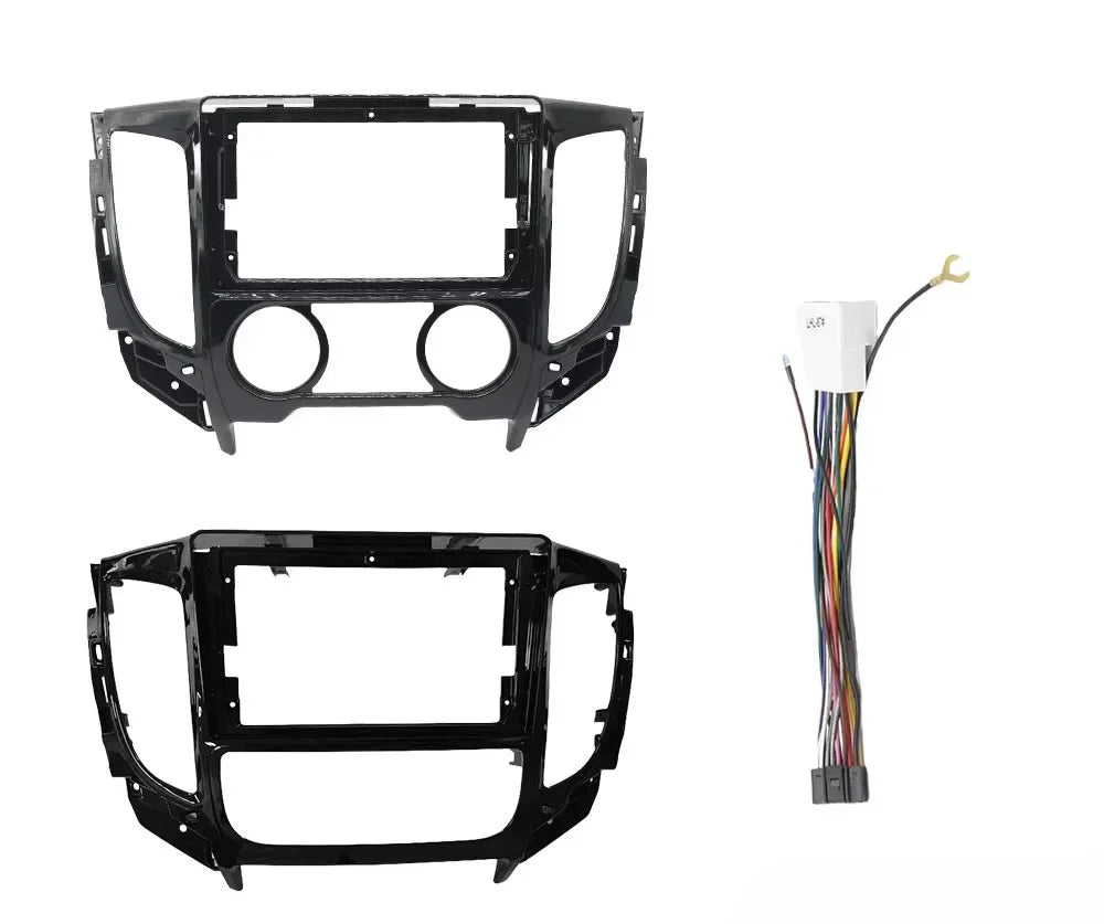 For Mitsubishi Triton L200 2015-2019 9 Inch Car Frame Fascia Adapter Android Radio Audio Dash Fitting Panel Kit