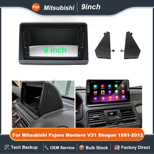 For Mitsubishi Pajero Montero V31 Shogun 1991-2012 9 Inch Car Radio Fascia Android  Frame Dash Head Unit Fitting Panel Kit