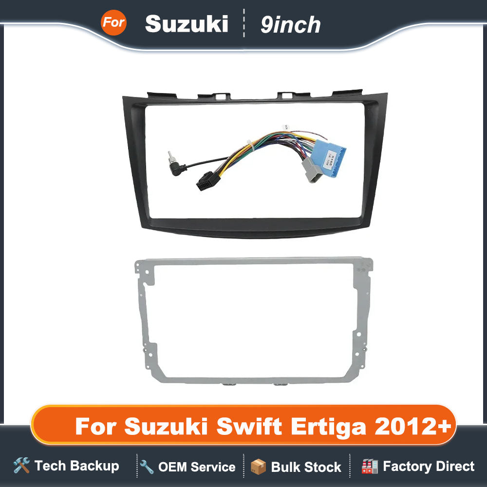 For Suzuki Swift Ertiga 2012+ 9 Inch Car Frame Fascia Adapter Decoder Android Radio Dash Fitting Panel Kit