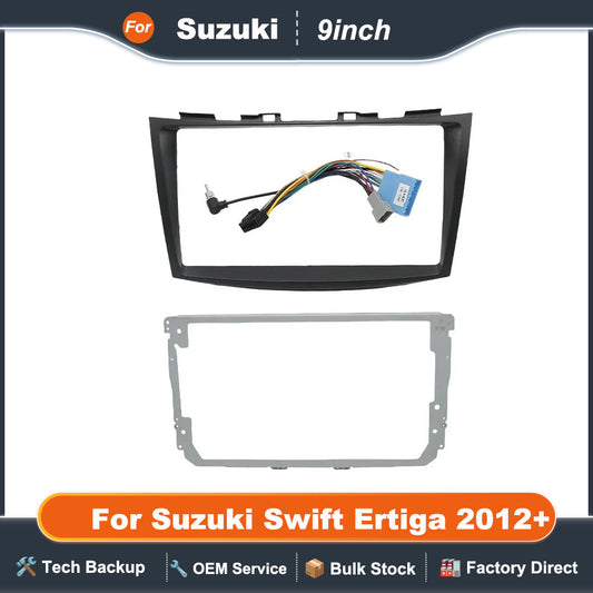 For Suzuki Swift Ertiga 2012+ 9 Inch Car Frame Fascia Adapter Decoder Android Radio Dash Fitting Panel Kit