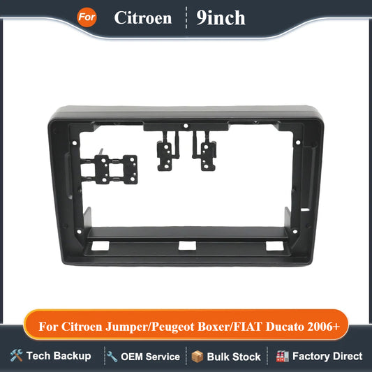 2Din Car Radio Fascia For Citroen Jumper/Peugeot Boxer/FIAT Ducato 2006+ DVD Stereo Frame Head Unit Mounting Dash Panel Trim Kit