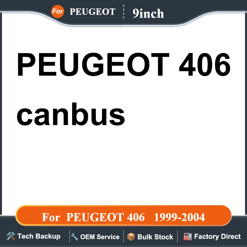 For 1999-2004 PEUGEOT 406(9Inch) Car Radio Fascias Android GPS MP5 Stereo Player 2 Din Head canbus