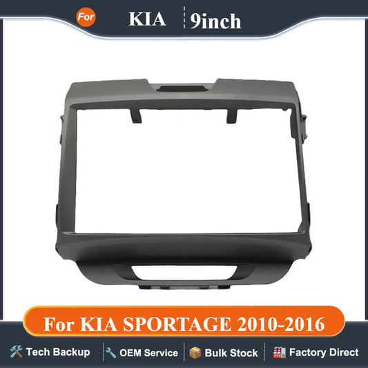 9 INCH Car Radio Fascia for KIA SPORTAGE 2010-2016 Stereo Player Panel Dash Installation Kit Double Din Frame GPS DVD Bezel