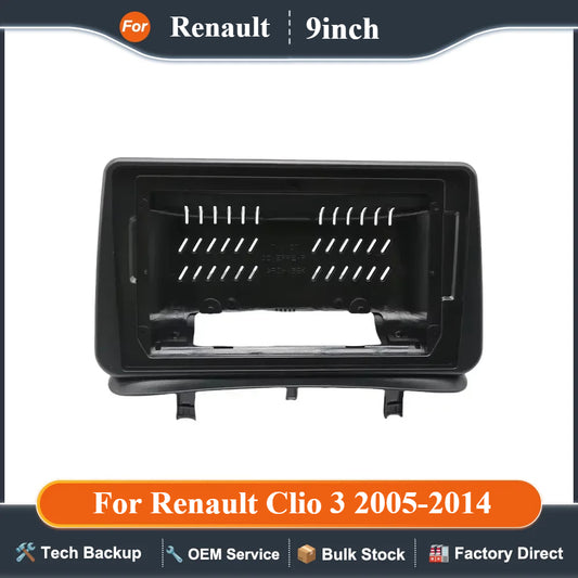 For Renault Clio 3 2005-2014 9 Inch Car Frame Fascia Adapter Canbus Box Android Radio Audio Dash Fitting Panel Kit