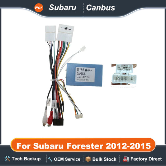 Car 16pin Wiring Harness Adapter Canbus Box Decoder Android Radio Power Cable For Subaru Forester 2012-2015