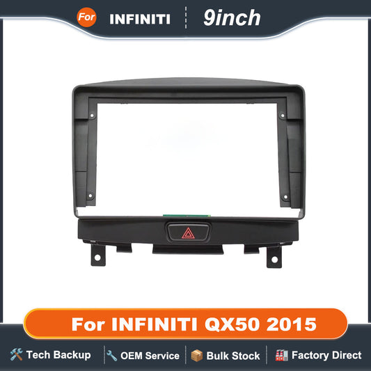 Car accessories 9 Inch Car Frame Fascia Adapter Android Radio Audio Dash Fitting Panel Kit For INFINITI QX50 2015