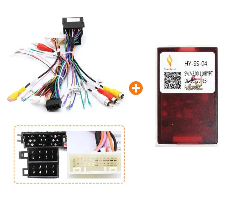 Harness Adapter 16 Pin Plug to 18Pin 24Pin for Hyundai Kia Rio/K5/Soul Connector Car Android Cable And Canbus