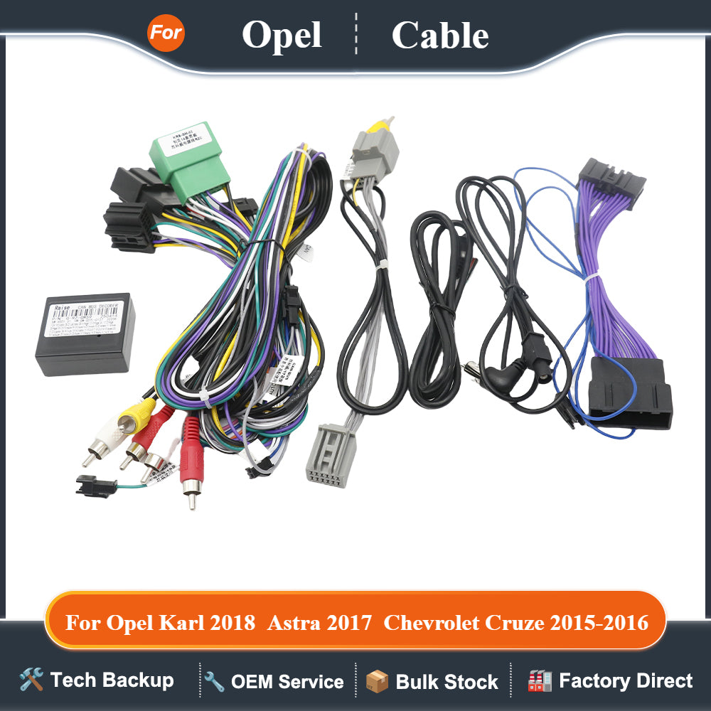 For Opel Karl 2018 for Astra 2017 for Chevrolet Cruze 2015-2016 Car 16pin Radio Audio Wiring Harness for Equinox 2017/BuickRegal