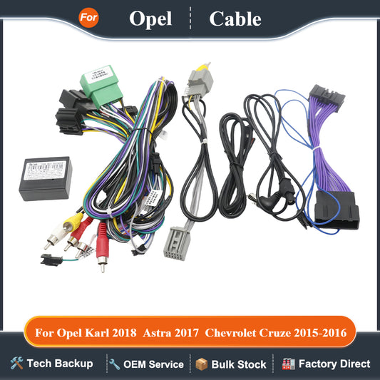 For Opel Karl 2018 for Astra 2017 for Chevrolet Cruze 2015-2016 Car 16pin Radio Audio Wiring Harness for Equinox 2017/BuickRegal