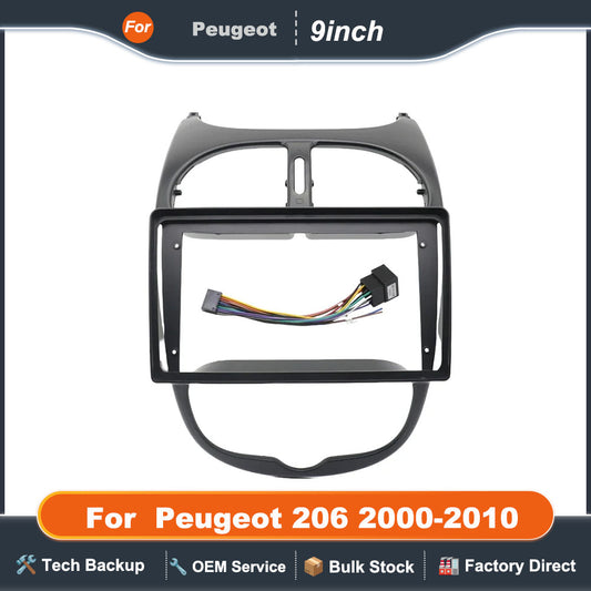 9 Inch 2 Din Car Dashboard Frame CAR DVD  Radio Panel  Navigation  for Peugeot 06 000-010  din Android