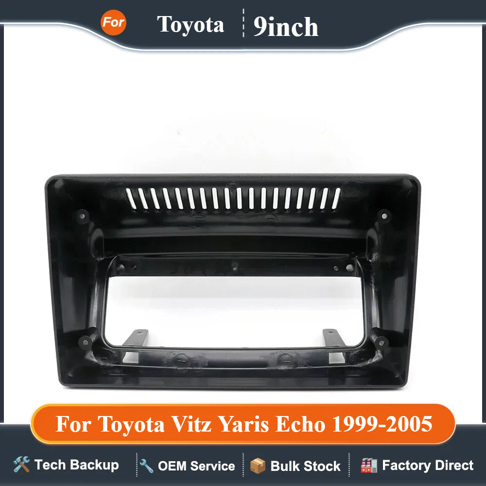 For Toyota Vitz Yaris Echo 1999-2005 9 Inch Car Frame Fascia Adapter Android Radio Dash Fitting Panel Kit
