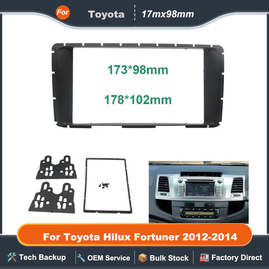 2 Din For Toyota Hilux Fortuner 2012-2014 DVD Navigation Car Accessories Fascias Stereo Radio Panel Frame Cover