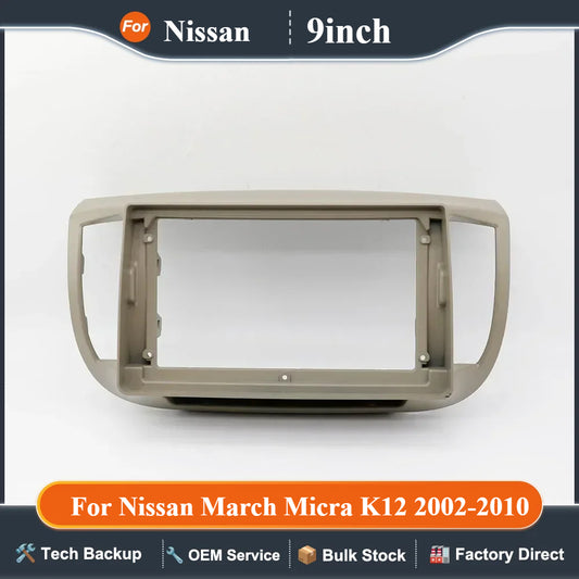9 Inch Car Frame Fascia Adapter Decoder Android Radio Audio Dash Fitting Panel Kit For Nissan March Micra K12 2002-2010