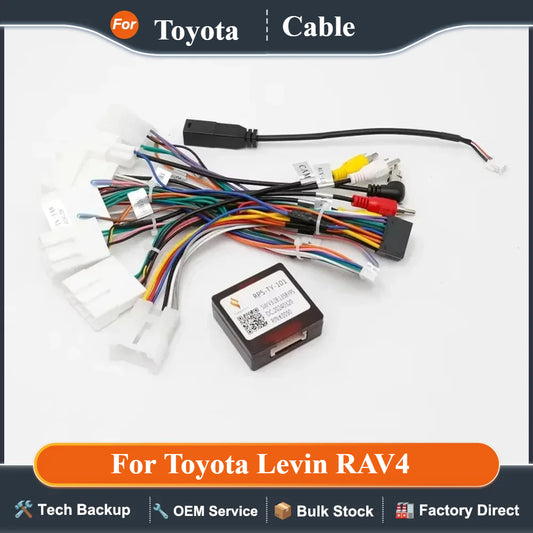For Toyota Levin RAV4 Camry Highlander Prius Corolla Car 16 pin Android Wire Harness Power Cable Adapter With Canbus