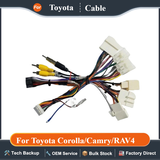 For Toyota Corolla/Camry/RAV4 With Canbus For Toyota High wiring 16-pin Android Wire Harness Power Cable Adapter