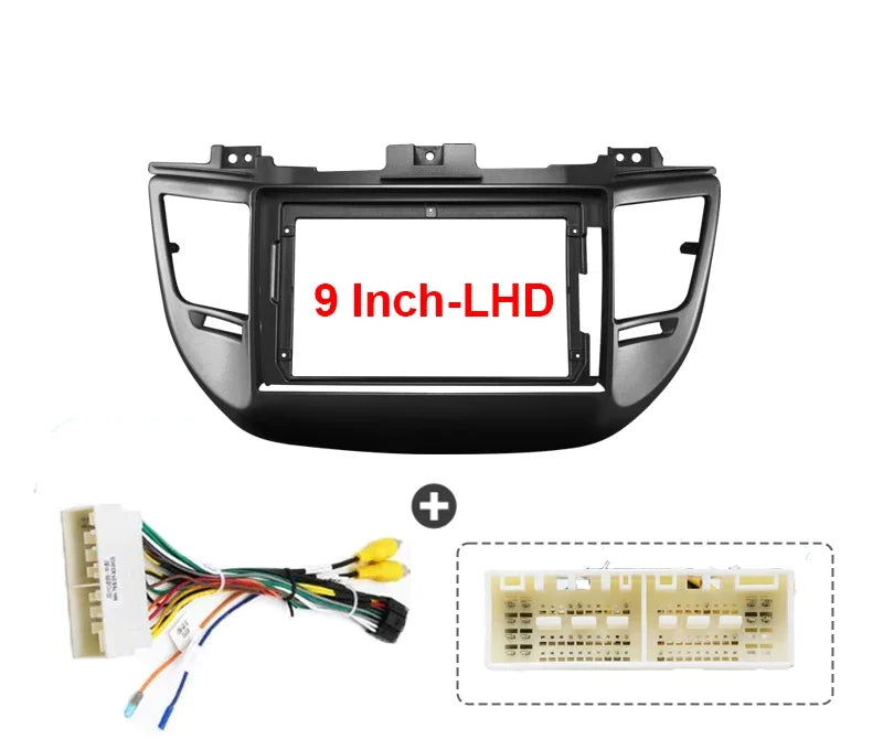 9'' For HYUNDAI TUCSON 2015-2017 Car Radio Player Panel Frame Stereo Android Cable Wire Harness Fascia Dashboard Cover