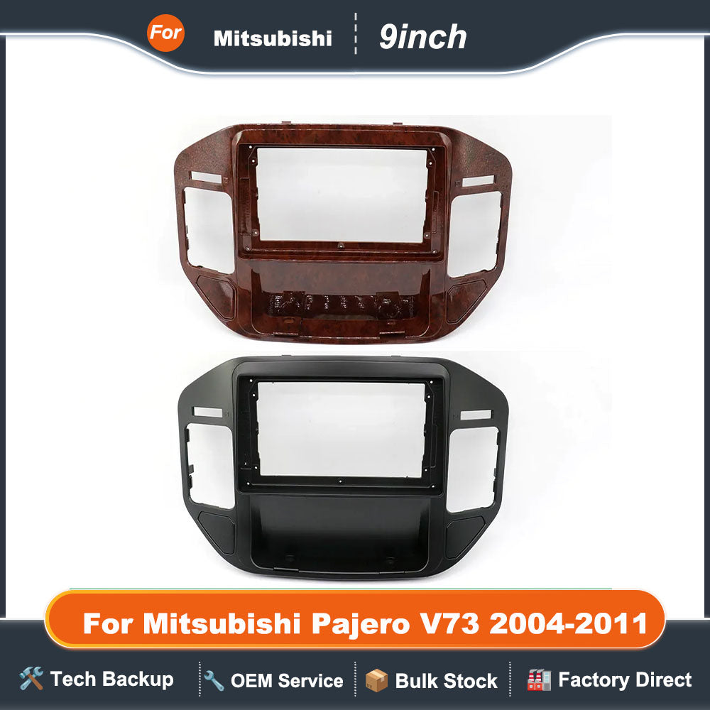 For Mitsubishi Pajero V73 2004-2011(9Inch) Car Radio Fascias Android GPS MP5 Stereo Player 2 Din Head Unit Panel Dash Frame Inst