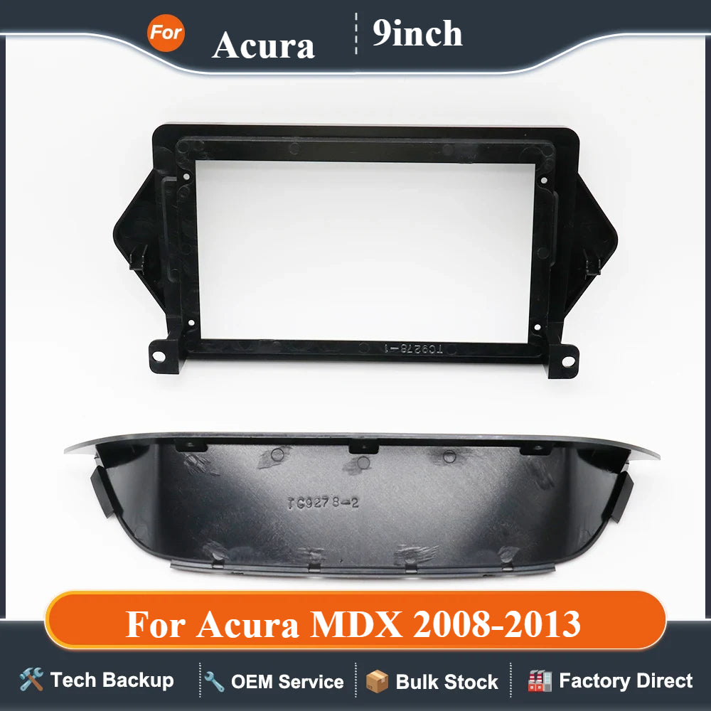 For Acura MDX 2008-2013(9Inch) Car Radio Fascias Android GPS MP5 Stereo Player 2 Din Head Unit Panel Dash Frame Installation Tri