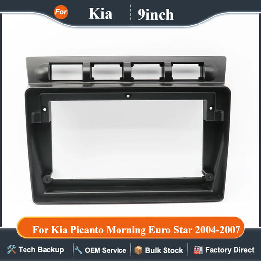 For Kia Picanto Morning Euro Star 2004-2007 9 Inch Car Frame Fascia Adapter Android Radio Audio Dash Fitting Panel Kit