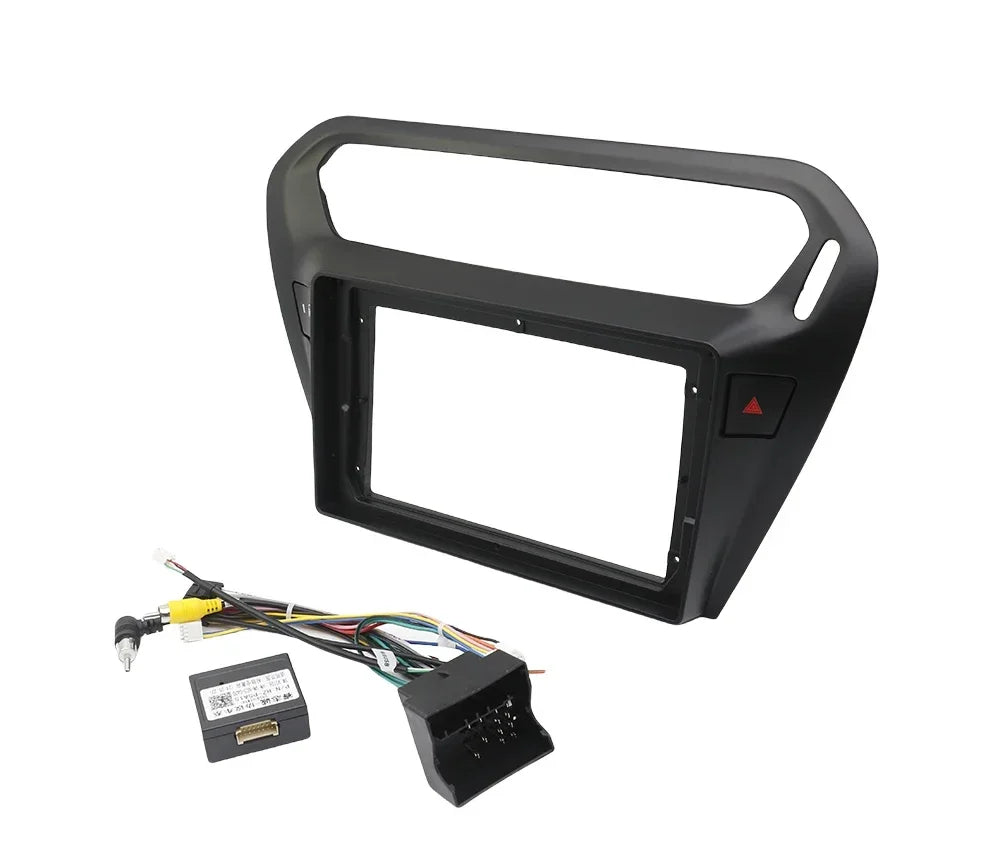 9 INCH Car Fascia Radio Android DVD Panel Dash Kit Install Adapter Console Frame Bezel  For Peugeot 301 CITRON ELYSEE 2014- 2018