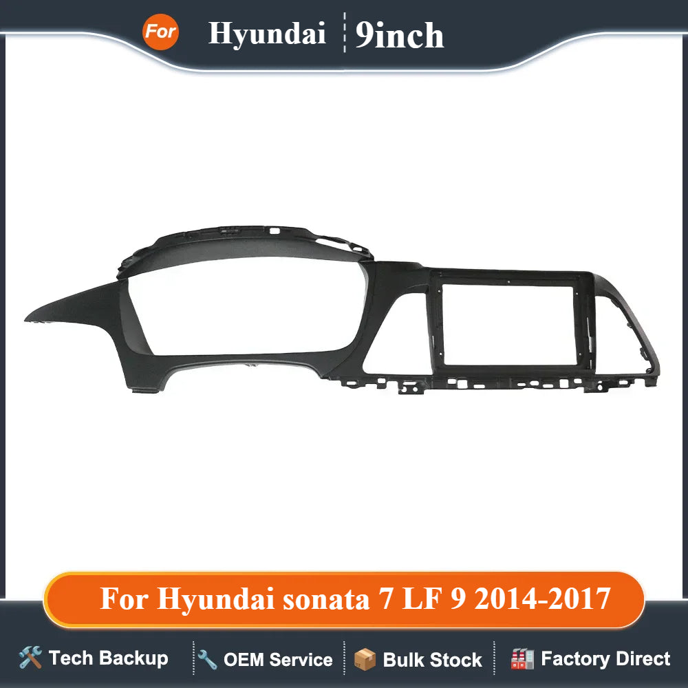 9 inch double din car interior dashboard dvd stereo radio frame fascia panel for Hyundai sonata 7 LF  2014-2017