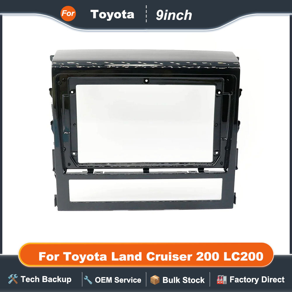 9 Inch Car Frame Fascia Adapter Canbus Box Decoder For Toyota Land Cruiser 200 LC200 Android Radio Dash Fitting Panel Kit