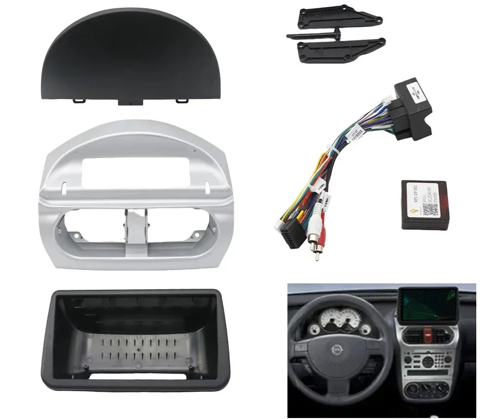 9 Inch Car Frame Fascia Adapter Canbus Box Decoder Android Radio Dash Fitting Panel Kit For Opel Combo Corsa Tigra