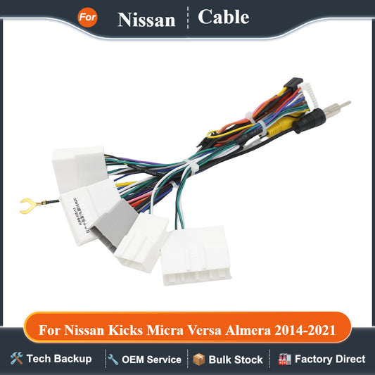 Harness Power Cord Adapter Canbus For Nissan Kicks Micra Versa Almera 2014-2021 Stereo Wiring