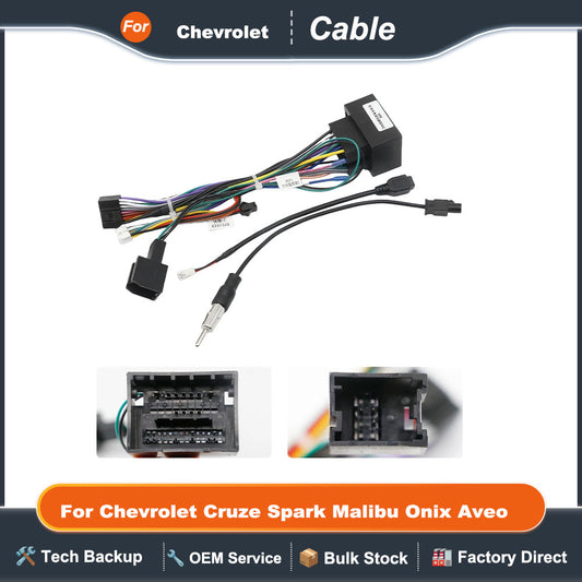 16 Pin Connector Android Cable for Chevrolet Cruze Spark Malibu Onix Aveo Zafira Insignia with Canbus Wiring Harness Adapter
