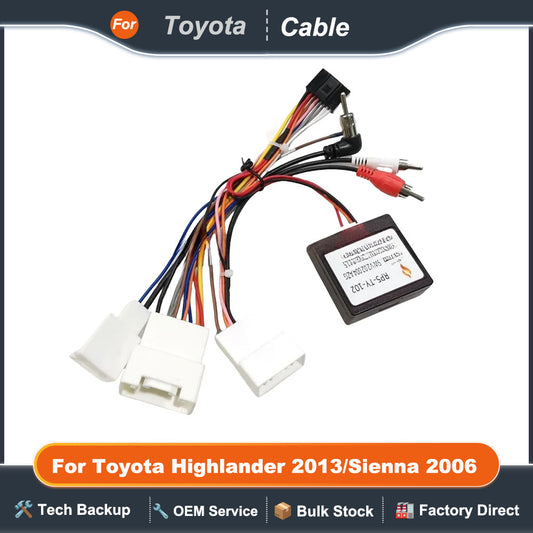 For Toyota Highlander 2013/Sienna 2006 /Prado 2010 /LAND CRUISER 100 2004 With JBL Function16 Pin Canbus Box With Cable Adaptor