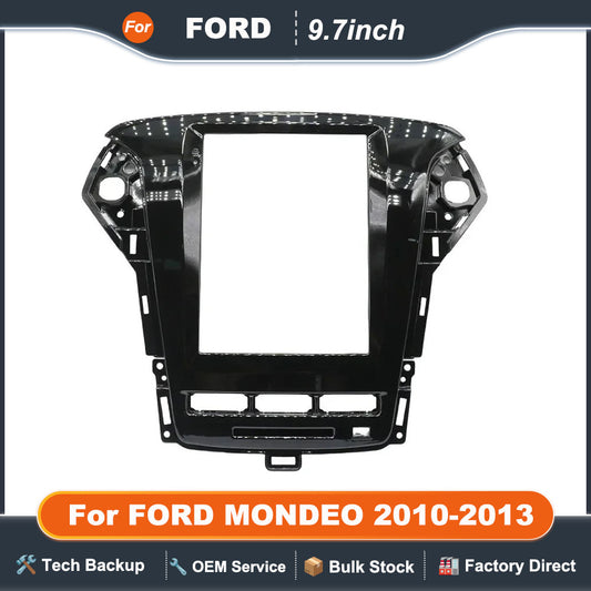 For FORD MONDEO 2010-2013 9.7 Inch 2 Din Car Radio Fascias Tesla Style Multimedia Frame Video Player Navigation DVD Panel Trim
