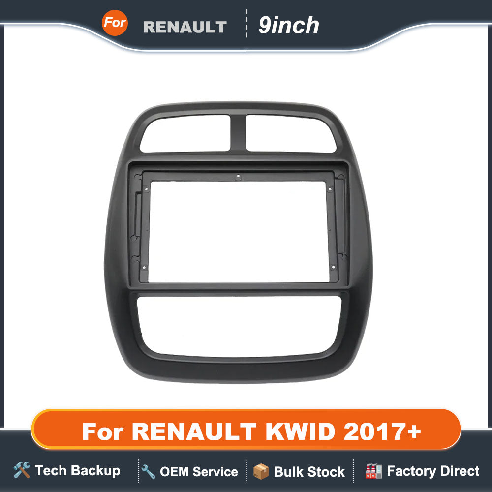 2 Din 9 Inch Car Radio Installation DVD GPS Mp5 ABS PC Plastic Fascia Plane Frame for RENAULT KWID 2017+