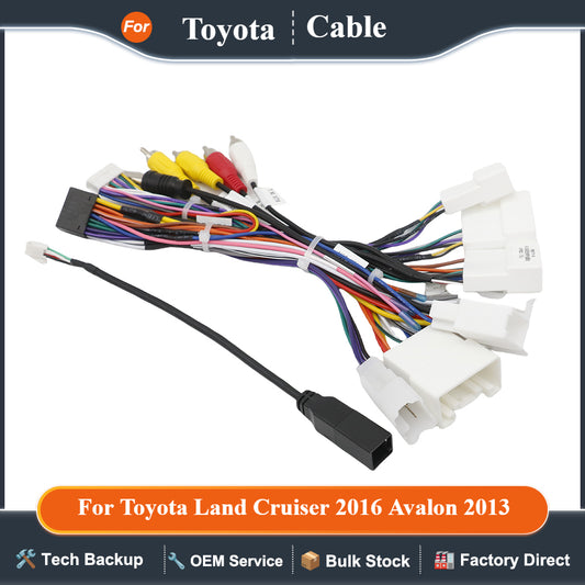 For Toyota Land Cruiser 2016 Avalon 2013 for Prius 2021 Highlander RAV4 2018-2019 Hiworld Canbus Box Android 16 Pin Power Cable
