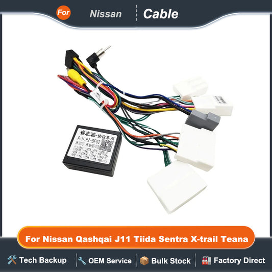 CAN Bus Decoder Harness Wiring Adapter 16 Pin Connector Radio Antenna Cable for Nissan Qashqai J11 Tiida Sentra X-trail Teana