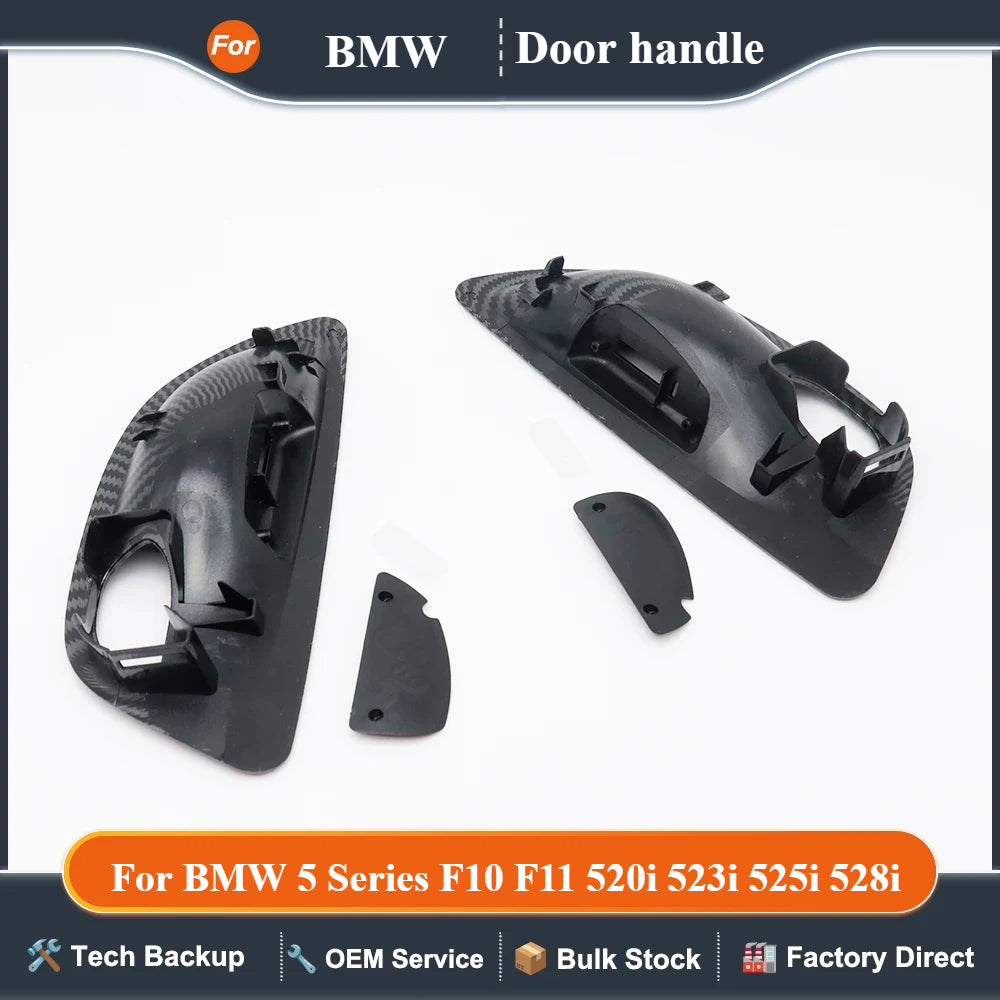 Fiber Interior Door Panel Opening Handle Bowl Cover Trim Replacement For BMW 5 Series F10 F11 520i 523i 525i 528i 535i