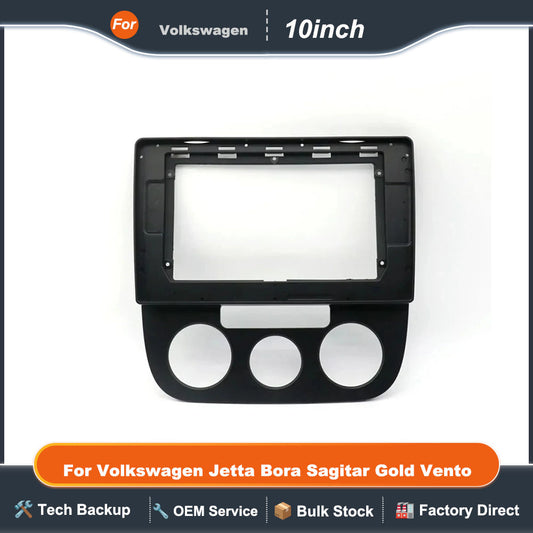 10 Inch Car Frame Fascia Adapter Canbus Box Android Radio Dash Fitting Panel Kit For Volkswagen Jetta Bora Sagitar Gold Vento