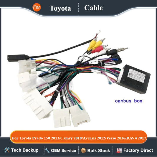 JBL16 Pin Car Radio Stereo Wiring Harness Cable Adapter For Toyota Prado 150 2013/Camry 2018/Avensis 2012/Verso 2016/RAV4 2017