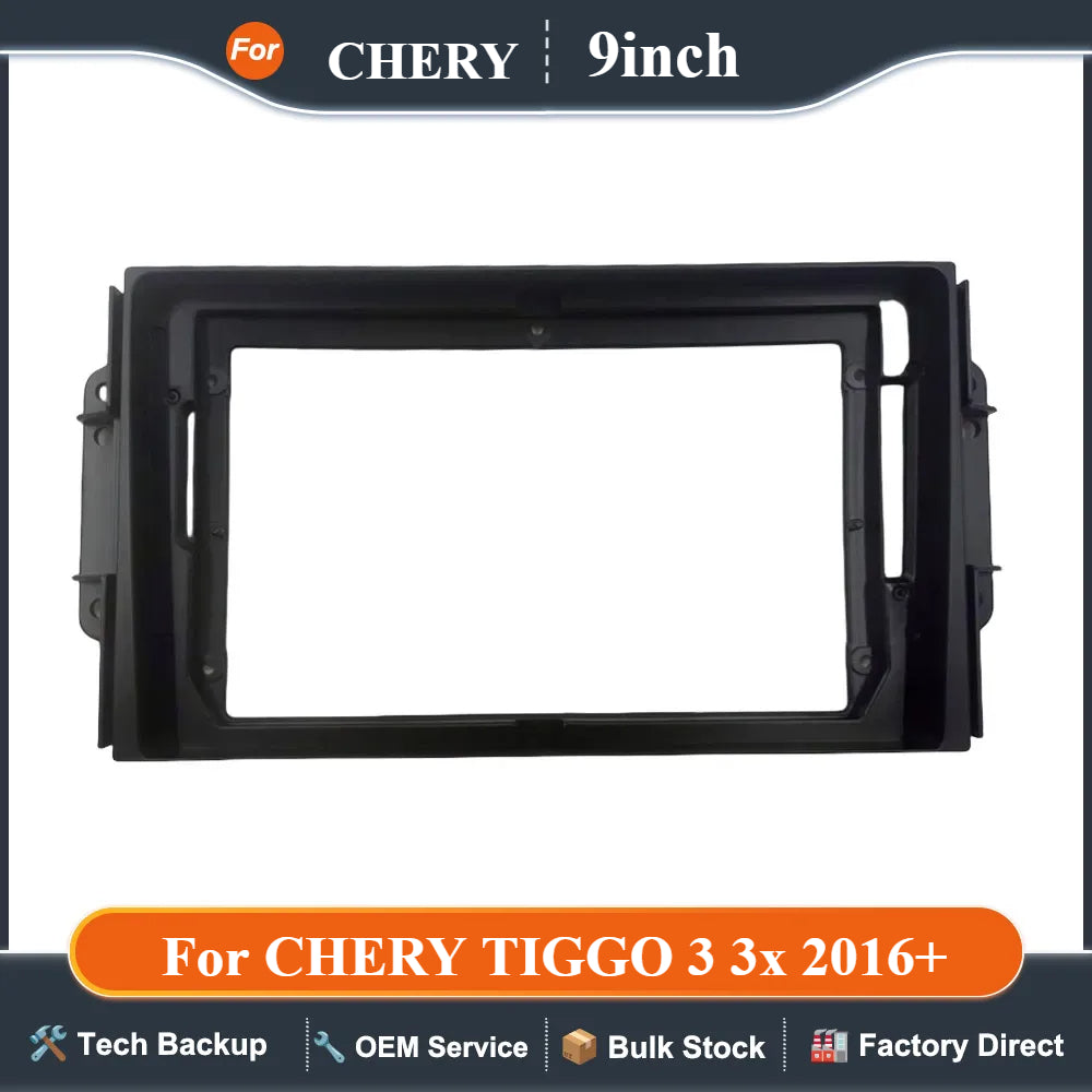 9 Inch Car Frame Canbus Box Cable For CHERY TIGGO 3 3x 2016+ Android Big Screen Dash Panel  Fascia