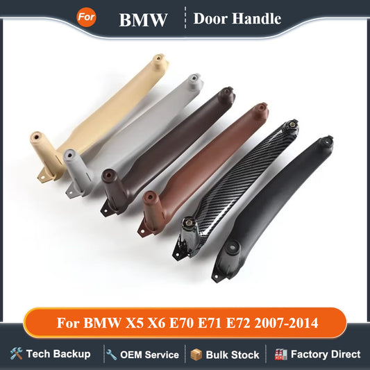 LHD RHD Upgraded Interior Carbon Fiber Door Handle Cover Trim Replacement For BMW X5 X6 E70 E71 E72 2007-2014