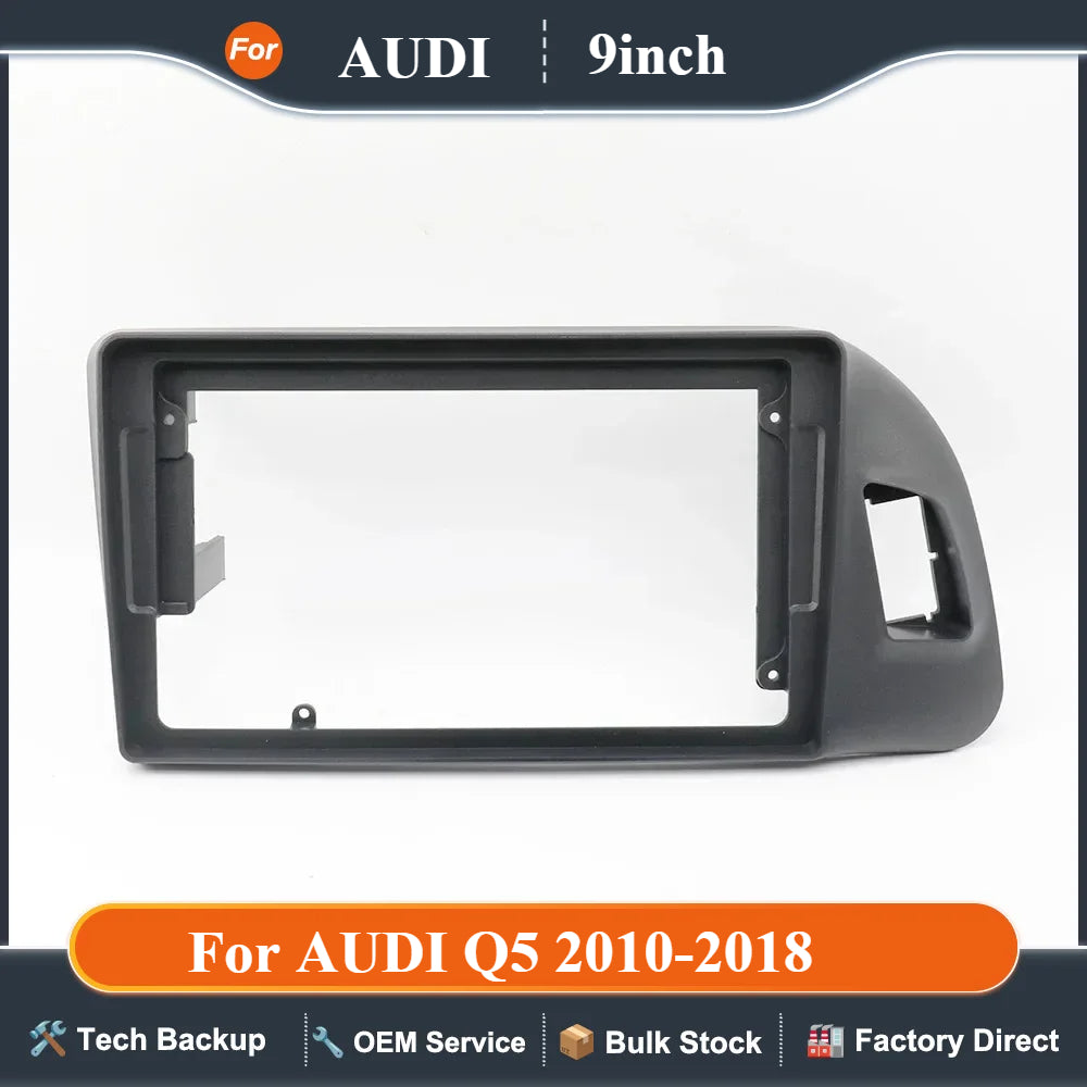 For AUDI Q5 2010-2018 LHD 9 inch Car Android screen  radio DVD player frame wire center control panel bracket