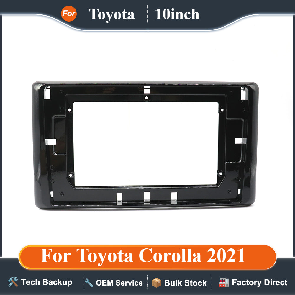 Car Interior Dashboard Accessories DVD Stereo Radio Frame Adaptar Fascia Panel 10 Inch for Toyota Raize 2021