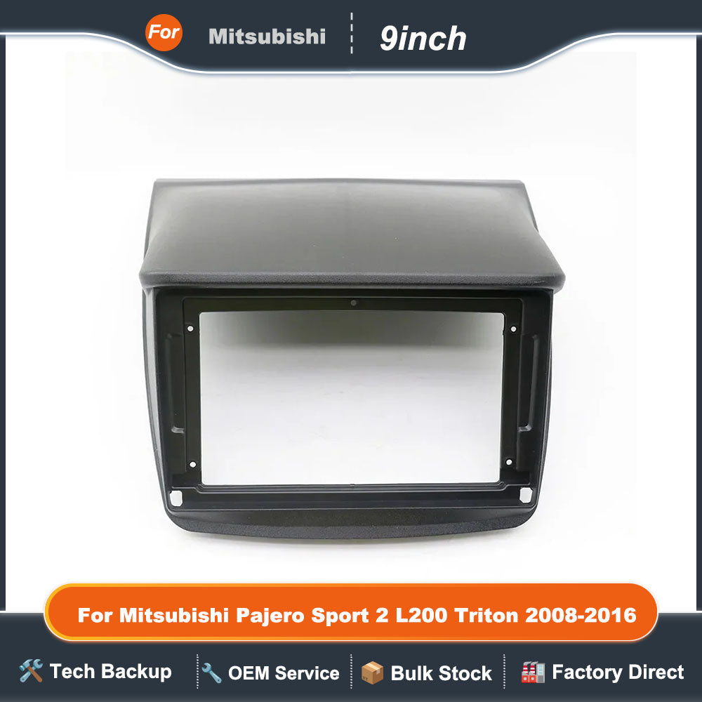 9 inch car interior dashboard dvd stereo radio frame fascia panel for Mitsubishi Pajero Sport 2 L200 Triton 2008-2016